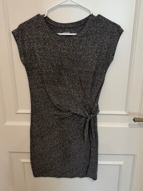 aerie Heather Charcoal Side-Tie Mini Dress